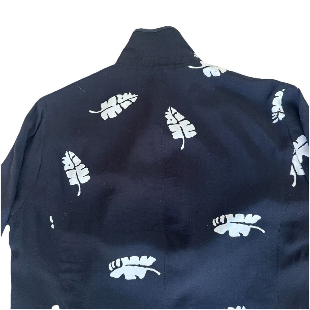 Capulet Leaf Print Jacket XS Black‎ White Botanical Lightweight Chic Boutique - Picture 6 of 12